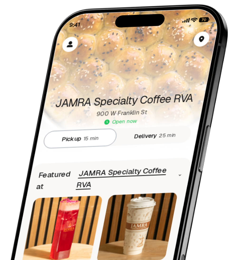 JAMRA Specialty Coffee RVA app preview
